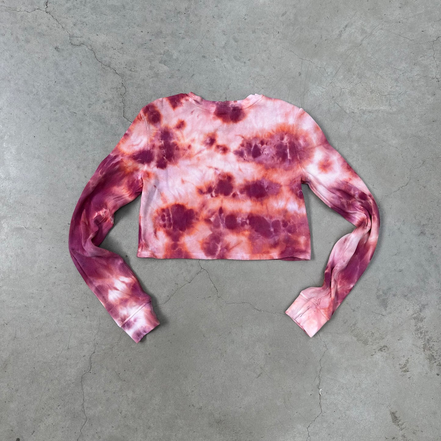 Women's Cropped Long Sleeve Waffle T (M)