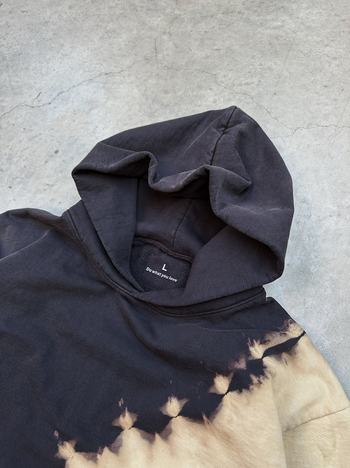 BLACK SPLIT HOODIE