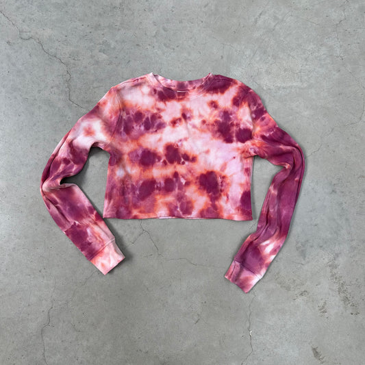 Women's Cropped Long Sleeve Waffle T (M)