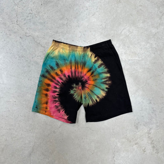 Reverse Dyed Rainbow Black Short
